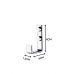 Kit banheiro lavabo Future cromado, porta toalha duplo 60 cm,toalheiro 30 cm,papeleira e cabide
