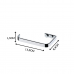 Kit Banheiro lavabo 03 Peças Future toalheiro 45 cm rosto 30 cm papeleira